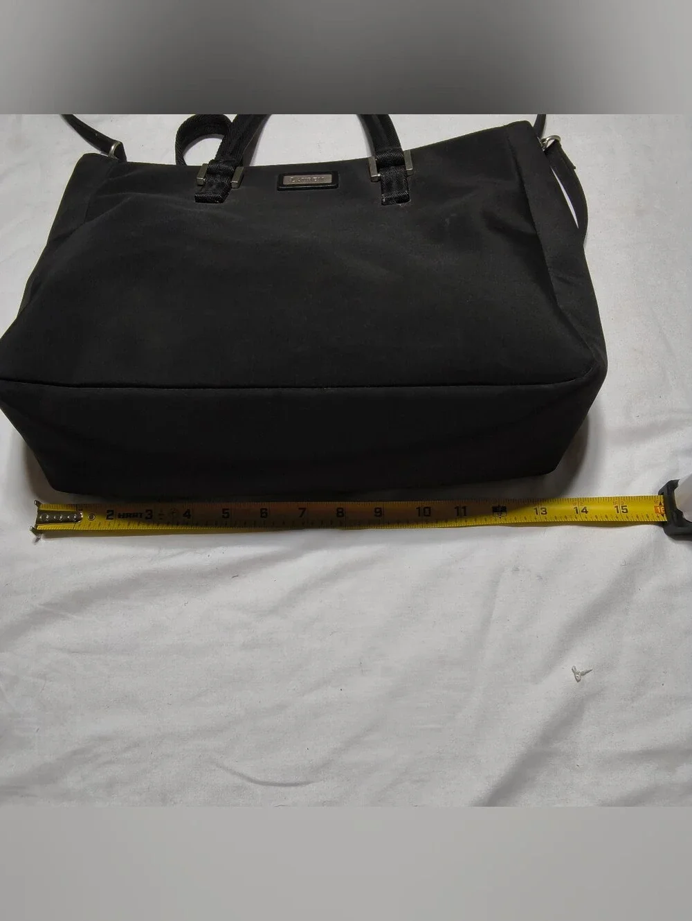 Lauren Ralph Lauren Black Nylon Tote Bag With Removable Shoulder Strap
